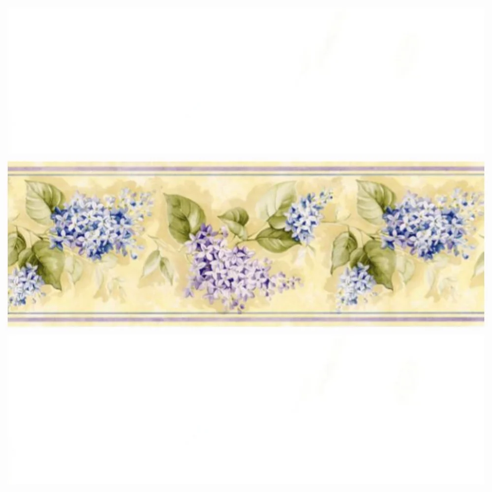 Wallpaper Border Vintage Blue & Purple Lilac